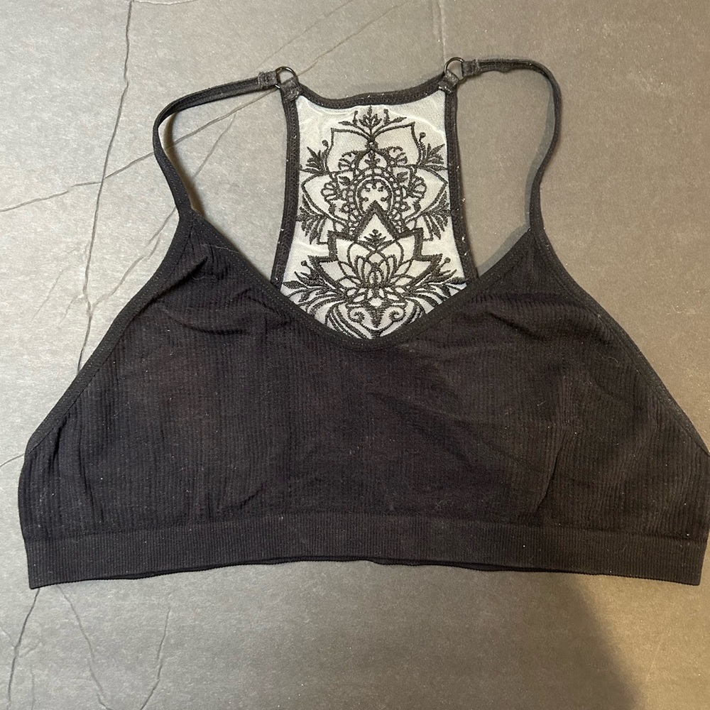 Black Lace Detail Bralette
